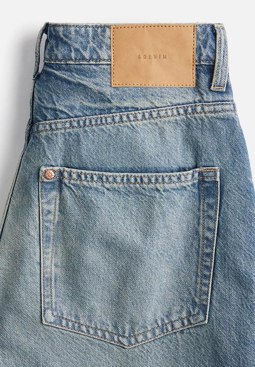 H&M - Curvy fit baggy high jeans - light denim blue