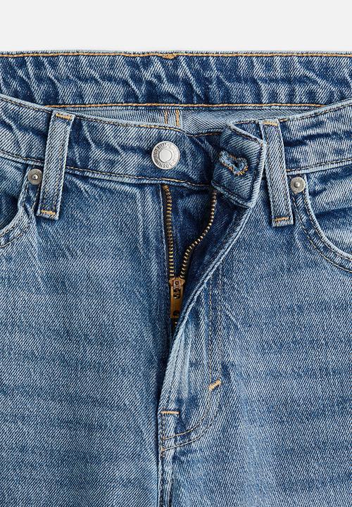 H&M - Curvy fit flared high jeans - light denim blue