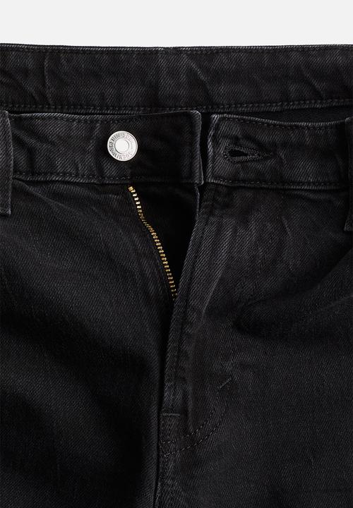 H&M - Curvy fit flared high jeans - black
