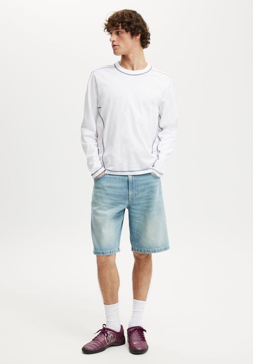 Cotton On - Baggy Denim Short - Satellite Blue
