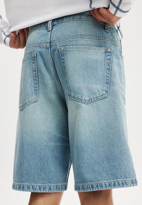 Cotton On - Baggy Denim Short - Satellite Blue