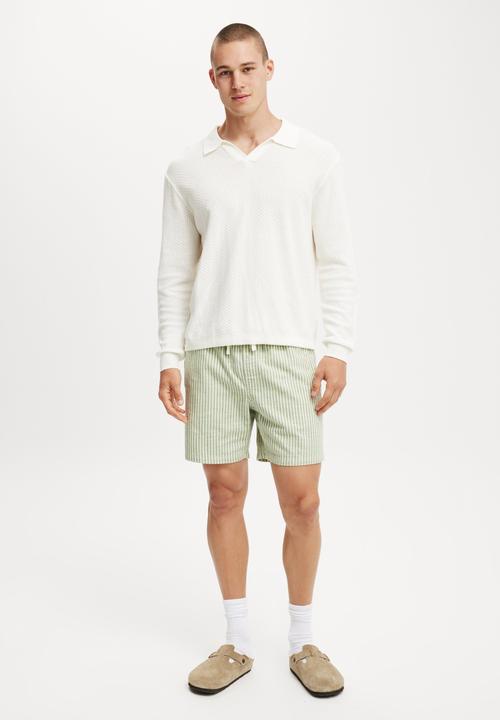 Cotton On - Easy Short - Sage Stripe