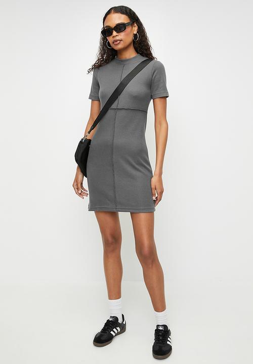 Trendyol - A-line/a bell-shaped Mini Dress - Grey