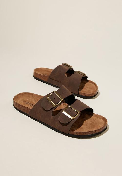 Cotton On - Double buckle sandal - brown