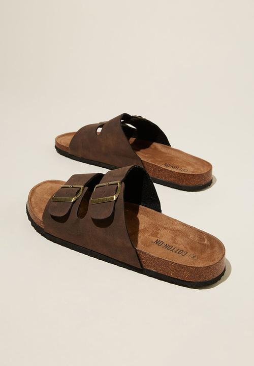 Cotton On - Double buckle sandal - brown