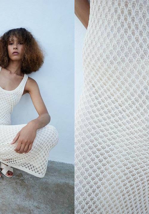 MANGO - Dress Juancho - Light Beige