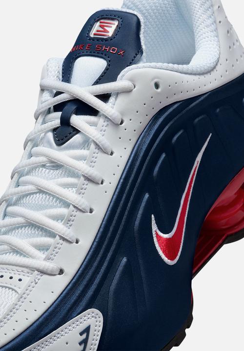 Nike Shox R4 - MIDNIGHT NAVY/GYM RED-WHITE