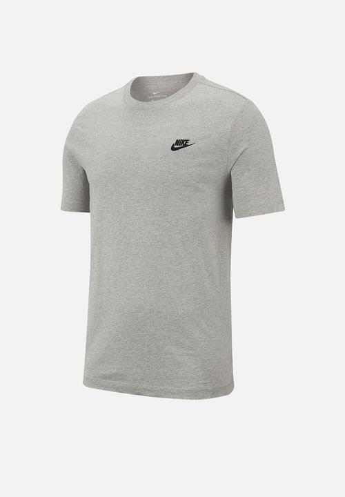 Nike - NSW Club Tee - Dk Grey Heather/Black