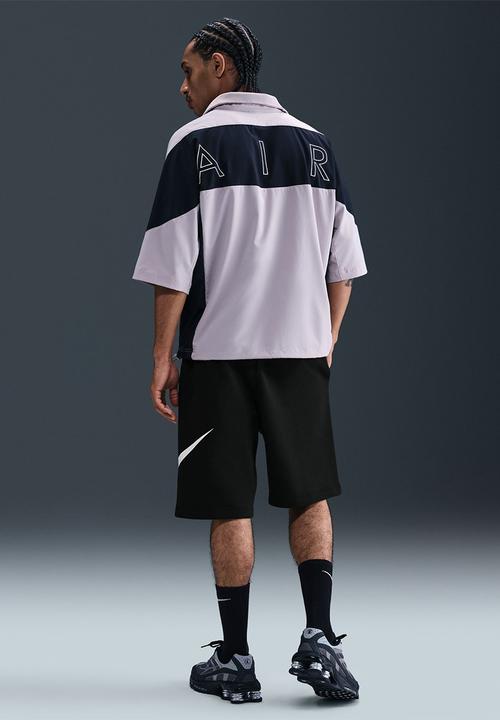 Nike - NSW  Club Graphic Fleece Shorts - Black/Black/White