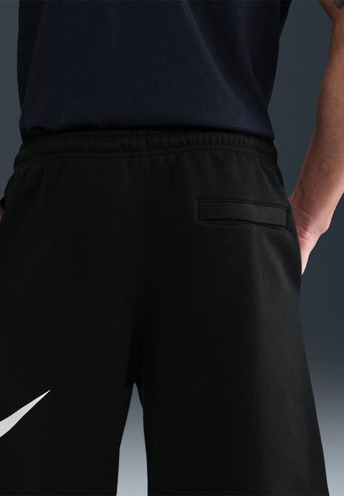 Nike - NSW  Club Graphic Fleece Shorts - Black/Black/White