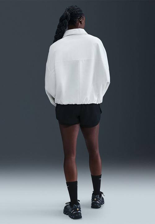 Nike - nike womens street woven jacket  - summit white/vast grey/black