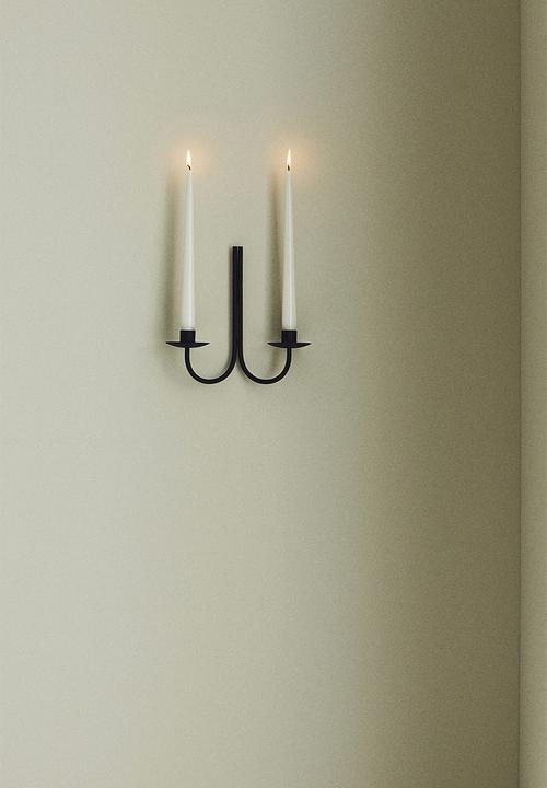 H&M - Large metal sconce - black