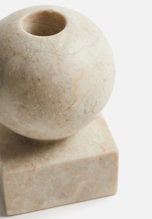 H&M - Marble candlestick - beige