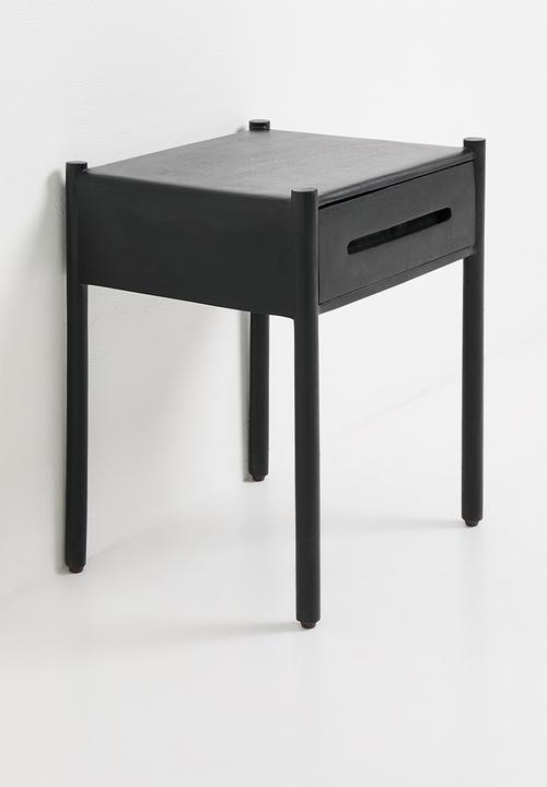 Sixth Floor - Himal Mango Wood Bedside Table - Black