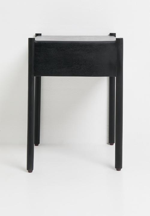 Sixth Floor - Himal Mango Wood Bedside Table - Black