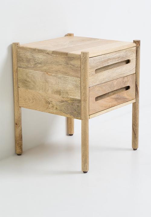 Sixth Floor - Himal Mango Wood 2 Drawer Bedside Table - Natural