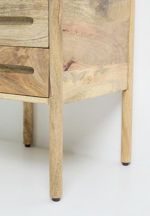 Sixth Floor - Himal Mango Wood 2 Drawer Bedside Table - Natural