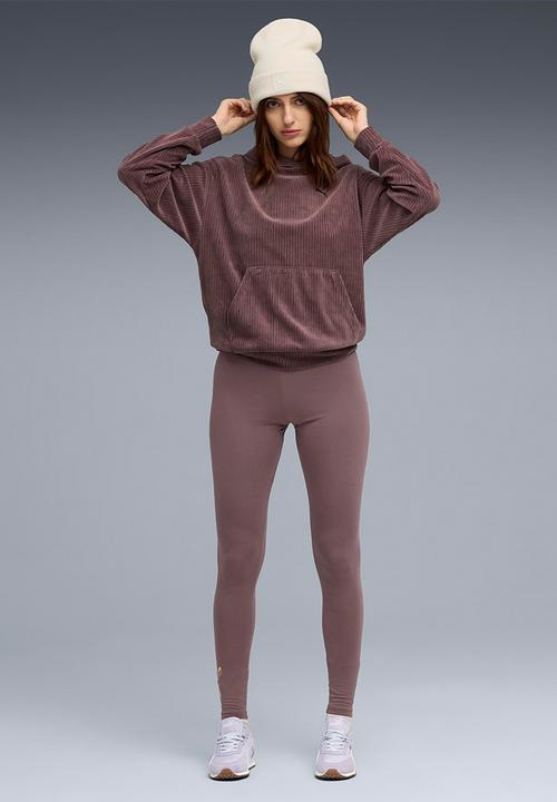 PUMA - ESS METALLIC Leggings W Raisin-metallic
