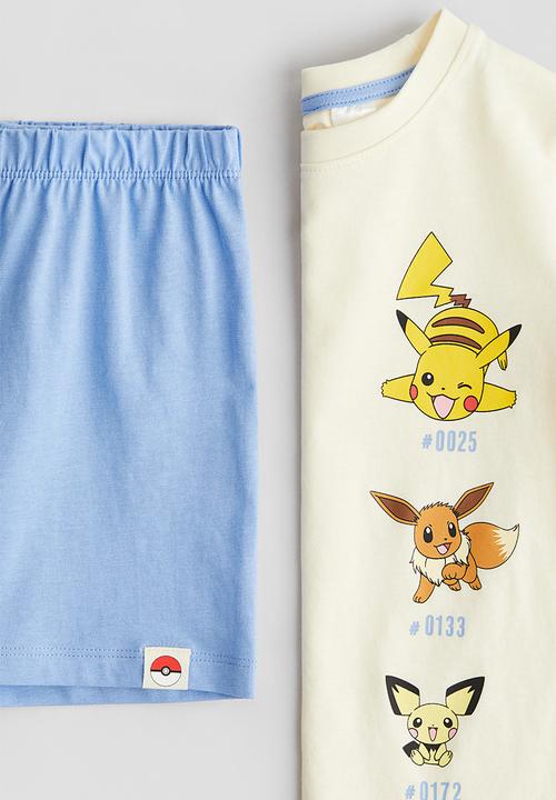 H&M - Printed pyjamas - light yellow pokémon