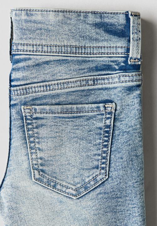 H&M - Superstretch flared leg jeans - light denim blue