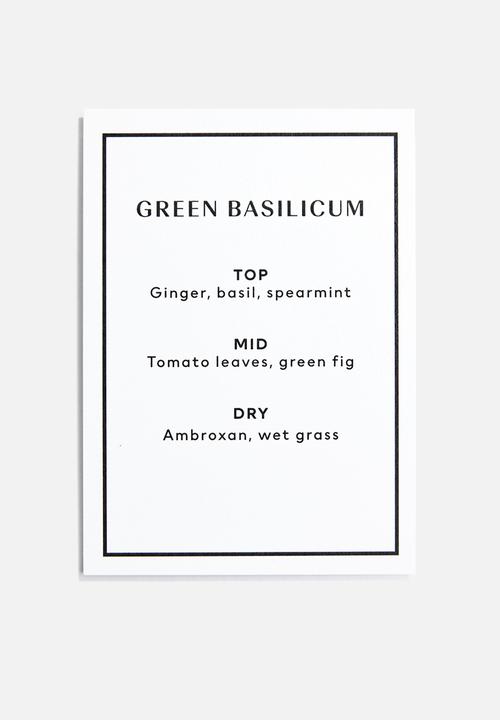 H&M - Small scented candle in glass holder - green basilicum