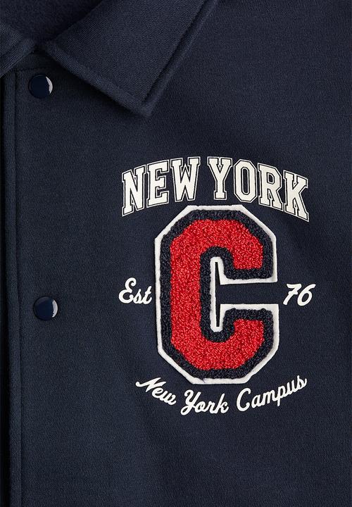 H&M - Sweatshirt baseball jacket - navy blue/c