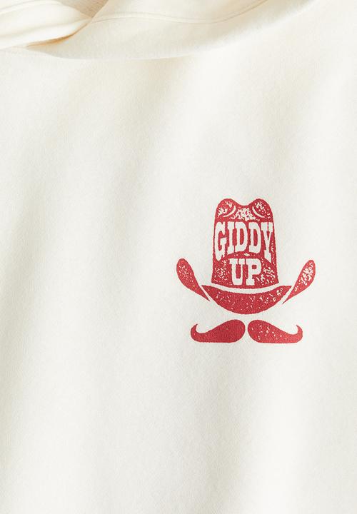 H&M - Hoodie - cream giddy up