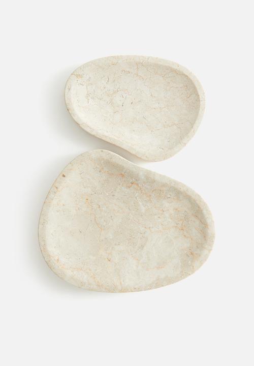H&M - Small marble tray - light beige