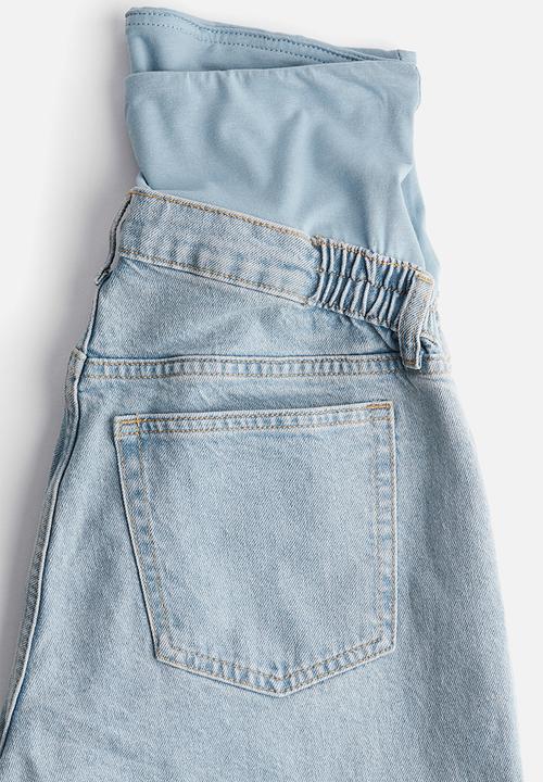H&M - Mama slim mom ankle jeans - light denim blue