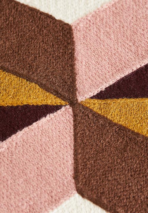 H&M - Embroidered cushion cover - pink/block-coloured 