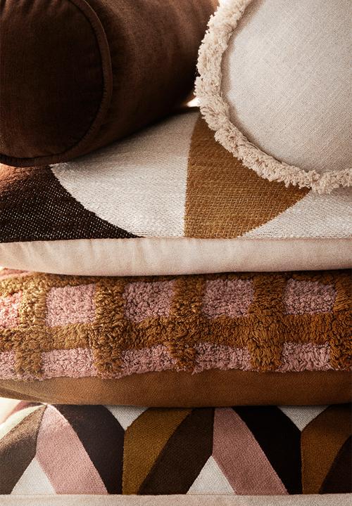 H&M - Embroidered cushion cover - pink/block-coloured 