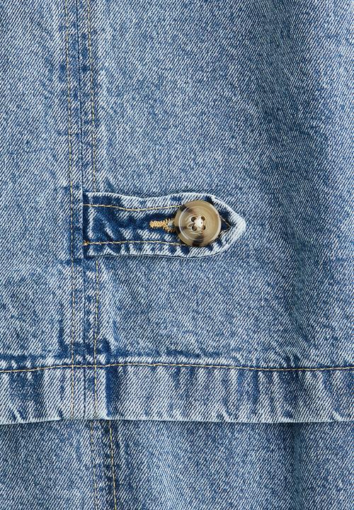 H&M - Short trench coat - light denim blue