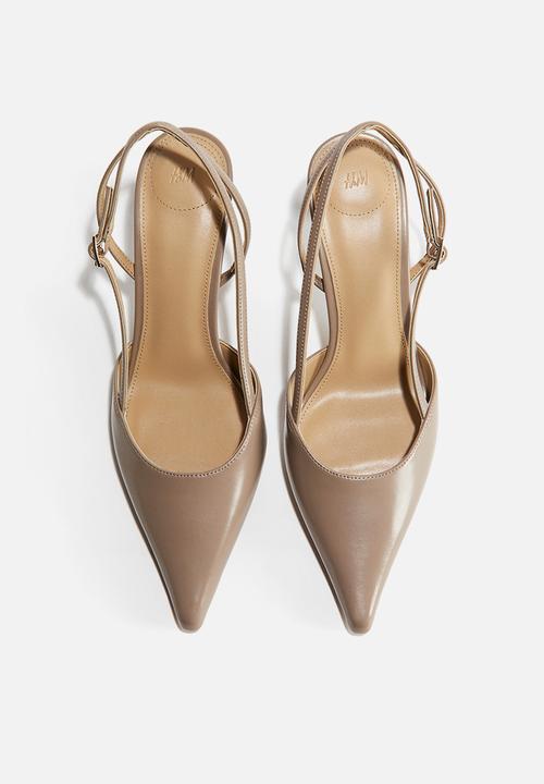 H&M - Pointed slingback court shoes - beige 