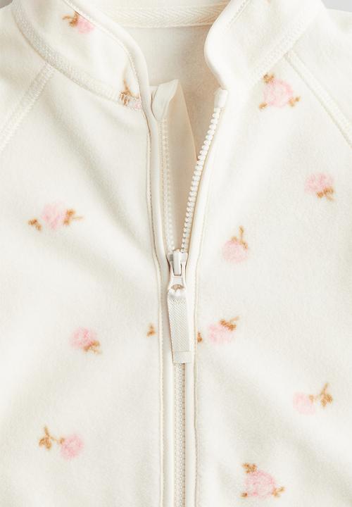 H&M - Fleece jacket - cream floral