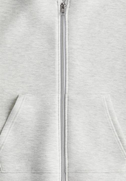 H&M - Oversized scuba hoodie - light grey marl