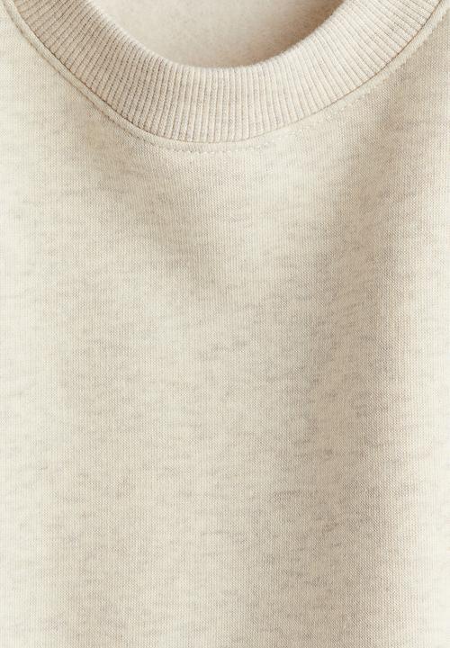 H&M - Brushed-inside sweatshirt - light beige marl