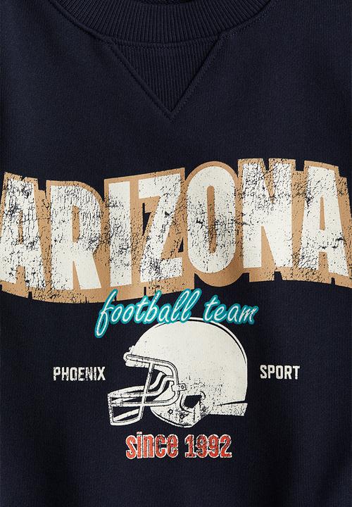 H&M - Printed crew-neck sweatshirt - navy blue arizona