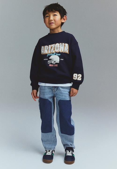 H&M - Printed crew-neck sweatshirt - navy blue arizona
