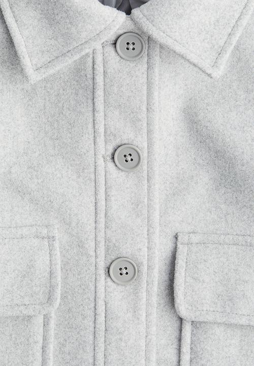 H&M - Felted shacket - light grey