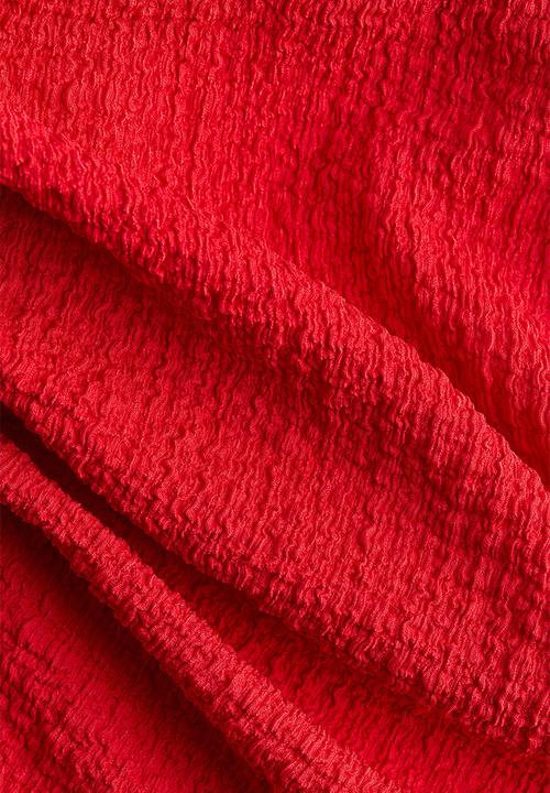 H&M - Draped bodycon dress - red