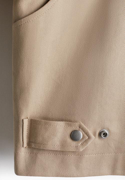 H&M - Coated-collar twill jacket - beige