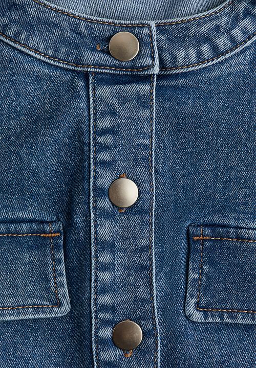 H&M - Cropped denim top - light denim blue
