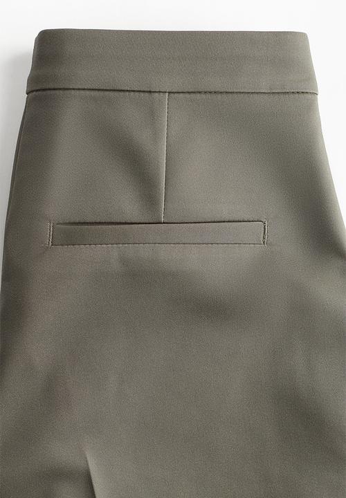 H&M - Tailored cigarette trousers - dark khaki green
