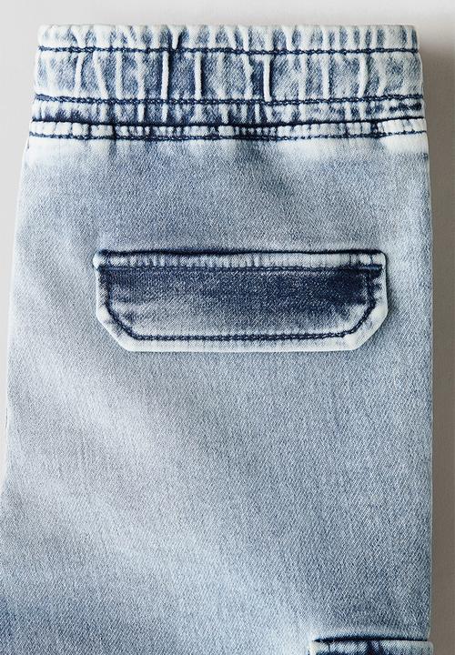H&M - Cargo joggers - light denim blue