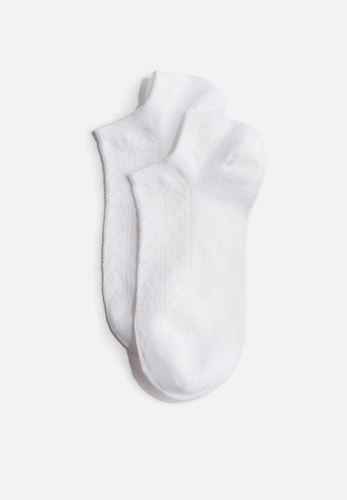 H&M - 7-pack shaftless socks - white