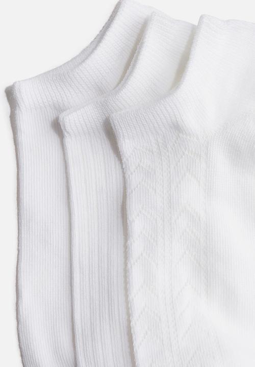 H&M - 7-pack shaftless socks - white