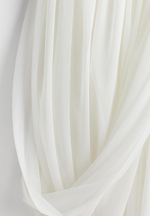 H&M - Mesh-detail T-shirt dress - white