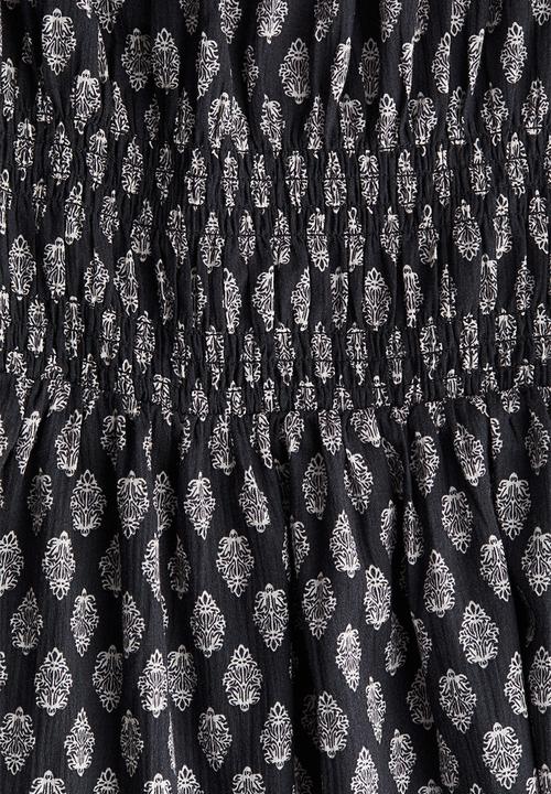 H&M - Frill-trimmed crêpe dress - grey,multi