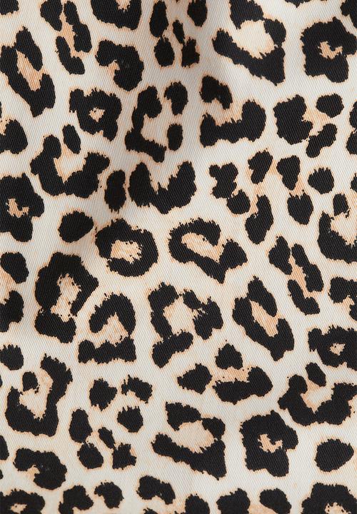 H&M - A-line dress - light beige leopard print