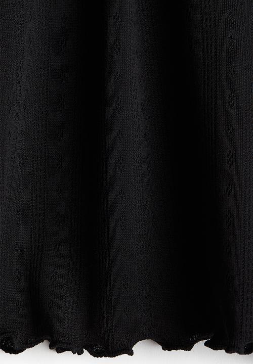 H&M - Overlock-detail T-shirt - black
